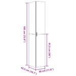 vidaXL Vysoká skrinka, dub sonoma 30x42,5x185 cm, kompozitné drevo – Obrázok 10