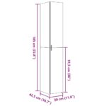 vidaXL Vysoká skrinka, betónovo sivá 30x42,5x185 cm, kompozitné drevo – Obrázok 10