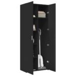 vidaXL Vysoká skrinka čierna 70x42,5x185 cm kompozitné drevo – Obrázok 3