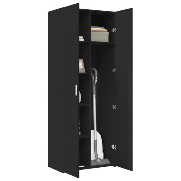 vidaXL Vysoká skrinka čierna 70x42,5x185 cm kompozitné drevo – Obrázok 3