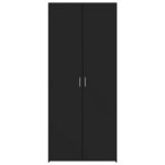 vidaXL Vysoká skrinka čierna 70x42,5x185 cm kompozitné drevo – Obrázok 4