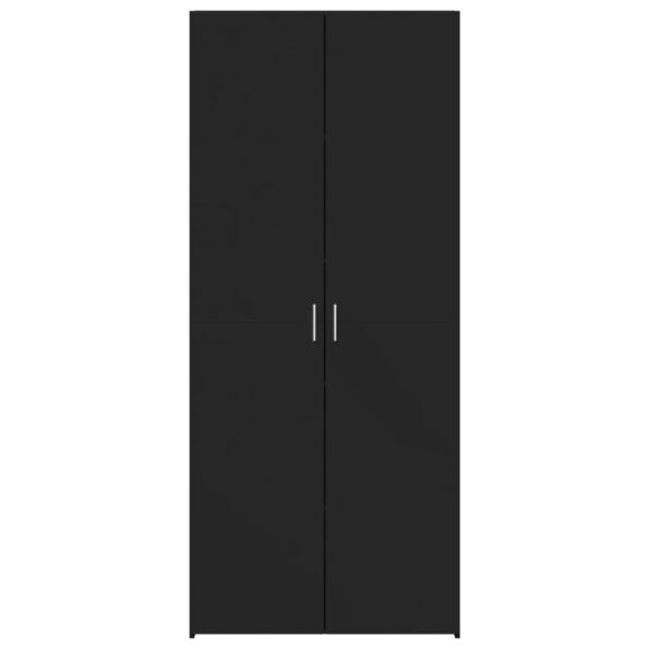 vidaXL Vysoká skrinka čierna 70x42,5x185 cm kompozitné drevo – Obrázok 4