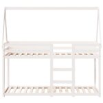 vidaXL Poschodová posteľ so strechou biela 80x200 cm borovicový masív – Obrázok 4