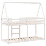 vidaXL Poschodová posteľ so strechou biela 80x200 cm borovicový masív – Obrázok 6