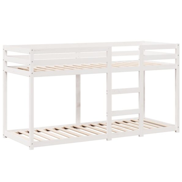 vidaXL Poschodová posteľ so strechou biela 80x200 cm borovicový masív – Obrázok 7