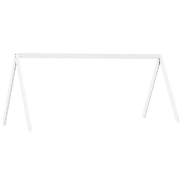 vidaXL Poschodová posteľ so strechou biela 80x200 cm borovicový masív – Obrázok 8