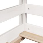 vidaXL Poschodová posteľ so strechou biela 80x200 cm borovicový masív – Obrázok 9