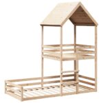 vidaXL Poschodová posteľ so strechou 90x200 cm borovicový masív – Obrázok 2