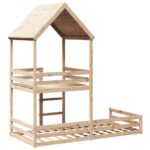 vidaXL Poschodová posteľ so strechou 90x200 cm borovicový masív – Obrázok 6