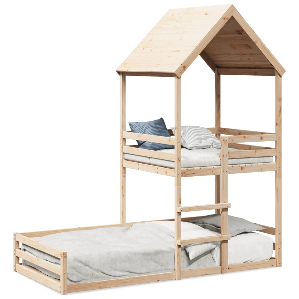 VXL8721102672880_m_en_hd_1.jpg vidaXL Poschodová posteľ so strechou 90x200 cm borovicový masív – Obrázok 1