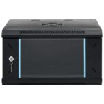 vidaXL 6U Nástenná serverová skriňa 19" IP20 53x40x30 cm – Obrázok 3