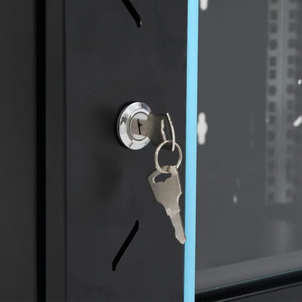 vidaXL 6U Nástenná serverová skriňa 19" IP20 53x40x30 cm – Obrázok 7