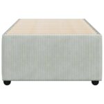 vidaXL Posteľný rám bledosivý 90x200 cm zamat – Obrázok 4