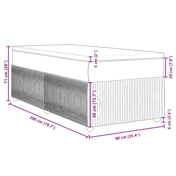 VXL8721102704222_g_en_hd_10.jpg vidaXL Boxspring posteľ s matracom tmavosivá 90x200 cm látka – Obrázok 12