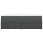 vidaXL Boxspring posteľ s matracom tmavosivá 90x200 cm látka – Obrázok 5