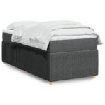 vidaXL Boxspring posteľ s matracom tmavosivá 90x200 cm látka
