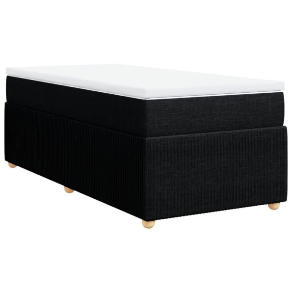 vidaXL Posteľný rám boxspring s matracom čierny 90x200 cm látka – Obrázok 2