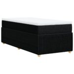 vidaXL Posteľný rám boxspring s matracom čierny 90x200 cm látka – Obrázok 6