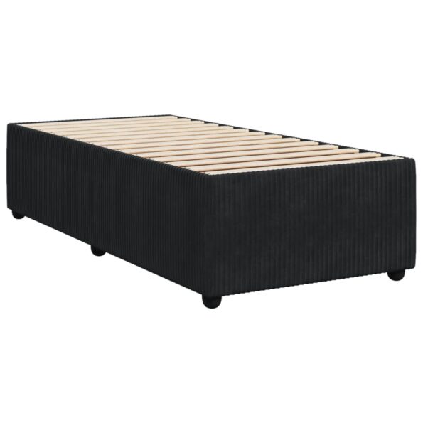 vidaXL Posteľný rám boxspring s matracom čierny 90x200 cm zamat – Obrázok 5