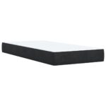 vidaXL Posteľný rám boxspring s matracom čierny 90x200 cm zamat – Obrázok 6