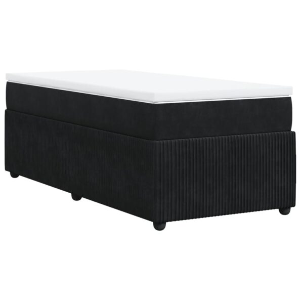 vidaXL Posteľný rám boxspring s matracom čierny 90x200 cm zamat – Obrázok 9