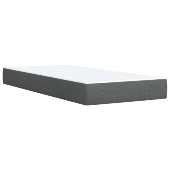 vidaXL Boxspring posteľ s matracom tmavosivá 90x200 cm látka – Obrázok 9