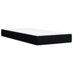 vidaXL Posteľný rám boxspring s matracom čierny 90x200 cm látka – Obrázok 9