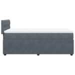 vidaXL Posteľný rám boxspring s matracom tmavosivý 90x200 cm zamat – Obrázok 7
