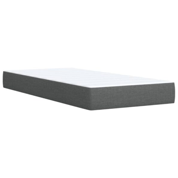 vidaXL Boxspring posteľ s matracom tmavosivá 90x200 cm látka – Obrázok 9