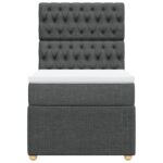 vidaXL Boxspring posteľ s matracom tmavosivá 90x200 cm látka – Obrázok 6