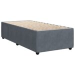 vidaXL Posteľný rám boxspring s matracom tmavosivý 90x200 cm zamat – Obrázok 10