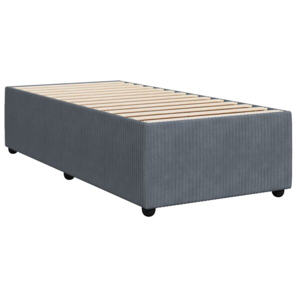 vidaXL Posteľný rám boxspring s matracom tmavosivý 90x200 cm zamat – Obrázok 10