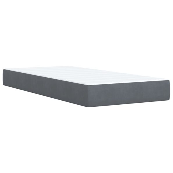 vidaXL Posteľný rám boxspring s matracom tmavosivý 90x200 cm zamat – Obrázok 11