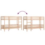 vidaXL Poschodová posteľ 90x200 cm borovicový masív – Obrázok 8