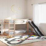 vidaXL Poschodová posteľ so šmýkačkou a rebríkom 90x190 cm borovica – Obrázok 3