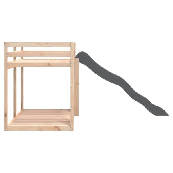 vidaXL Poschodová posteľ so šmýkačkou a rebríkom 90x190 cm borovica – Obrázok 6