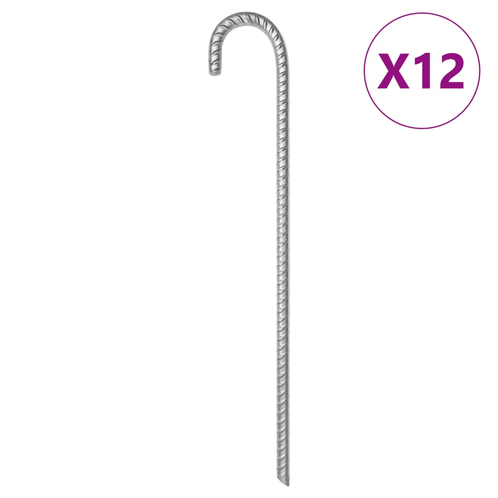 VXL8721102804250_a_en_hd_1.jpg vidaXL Stanové kolíky 12 ks 41,5 cm Ø12 mm pozinkovaná oceľ – Obrázok 1
