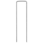 vidaXL Stanové kolíky v U tvare 25 ks 15x3,5 cm pozinkovaná oceľ – Obrázok 3