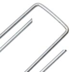 vidaXL Stanové kolíky v U tvare 25 ks 15x3,5 cm pozinkovaná oceľ – Obrázok 4