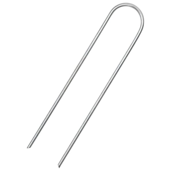 vidaXL Stanové kolíky v tvare U 50 ks 15x3,5 cm pozinkovaná oceľ – Obrázok 2