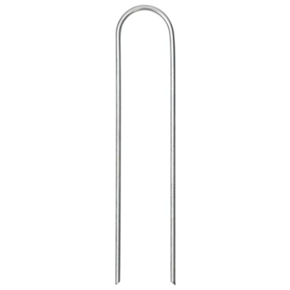 vidaXL Stanové kolíky v tvare U 50 ks 15x3,5 cm pozinkovaná oceľ – Obrázok 3