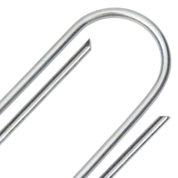 vidaXL Stanové kolíky v tvare U 50 ks 15x3,5 cm pozinkovaná oceľ – Obrázok 4