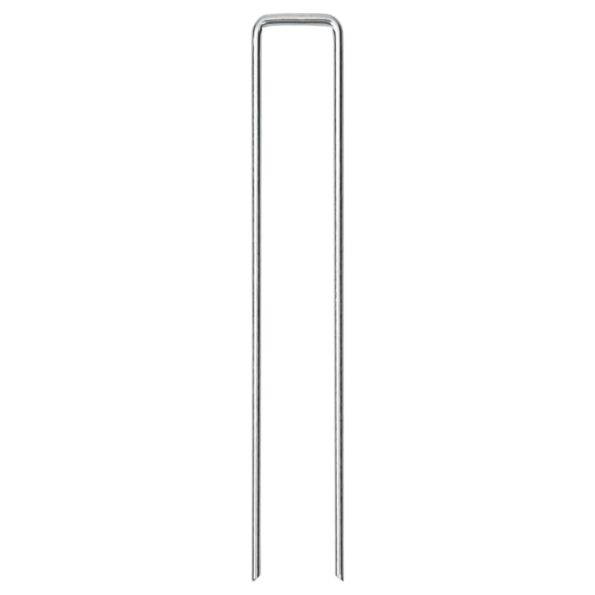 vidaXL Stanové kolíky v tvare U 50 ks 20x3,5 cm pozinkovaná oceľ – Obrázok 3