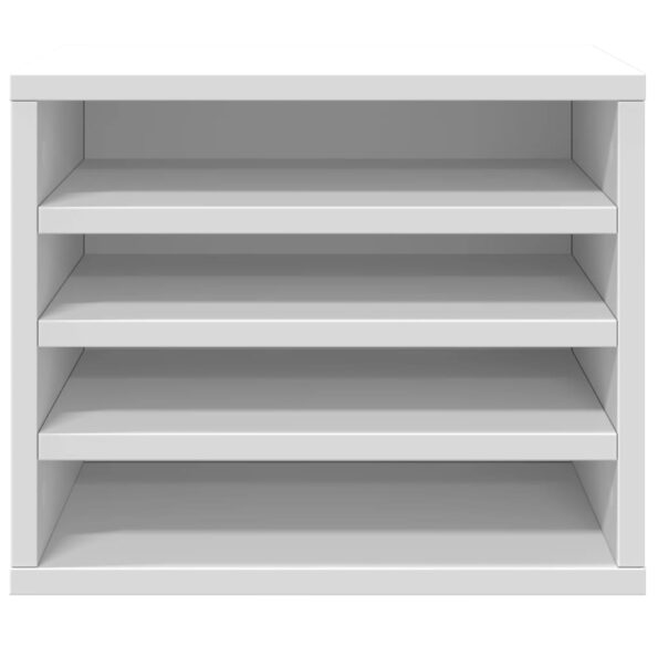 vidaXL Organizér na stôl biely 36x26x29,5 cm kompozitné drevo – Obrázok 4