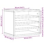 vidaXL Organizér na stôl biely 36x26x29,5 cm kompozitné drevo – Obrázok 9