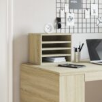 vidaXL Organizér na stôl dub sonoma 36x26x29,5 cm kompozitné drevo – Obrázok 3
