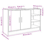 vidaXL Skrinka pod umývadlo čierna 90x29x55 cm kompozitné drevo – Obrázok 11