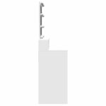 vidaXL Toaletný stolík s LED biely 80x41x144,5 cm – Obrázok 6