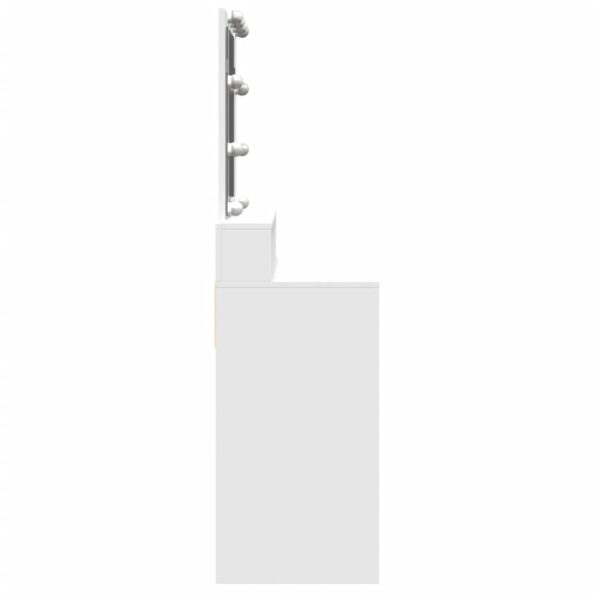 vidaXL Toaletný stolík s LED biely 80x41x144,5 cm – Obrázok 6