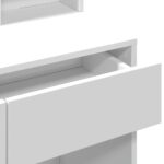 vidaXL Toaletný stolík s LED biely 80x41x144,5 cm – Obrázok 11